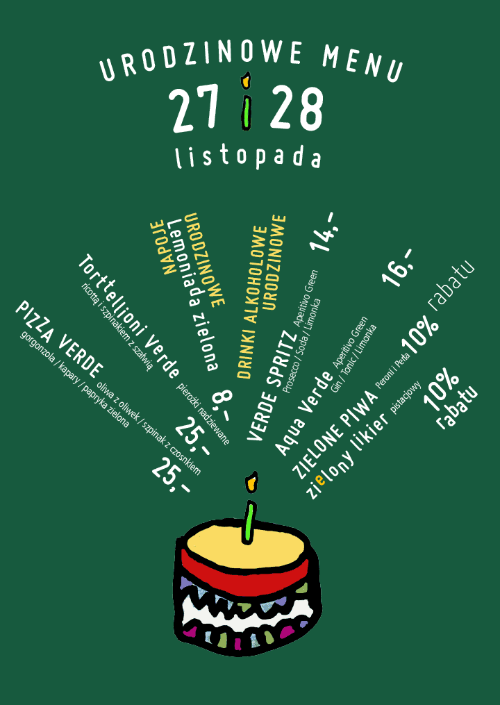 Urodzinowe Menu - Druki Ulotne - Wojciech Zych